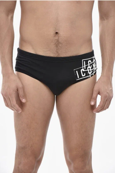 Dsquared2 Icon Nylon Swim Brief In Black
