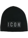 Dsquared2 Icon Beanie In Black