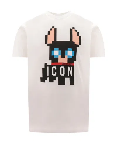 DSQUARED2 DSQUARED2 ICON PIXEL-PRINTED CREWNECK T-SHIRT