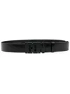 Dsquared2 Black Icon Plaque Buckle Belt In Black