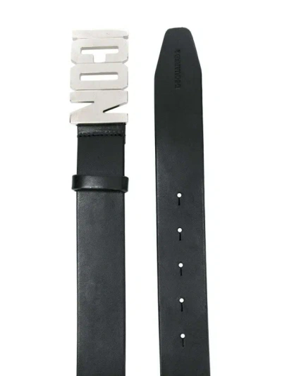 Dsquared2 Icon Plaque Belt In Black