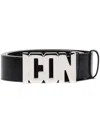 Dsquared2 Icon Plaque Buckle Belt In Schwarz