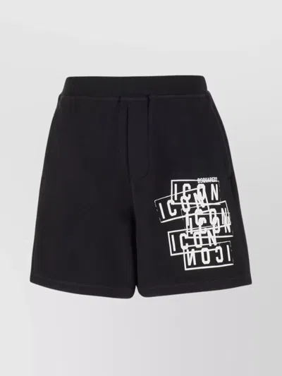 DSQUARED2 ICON PRINT BERMUDA SHORTS