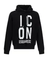 Dsquared2 Icon-print Cotton Hoodie In Black