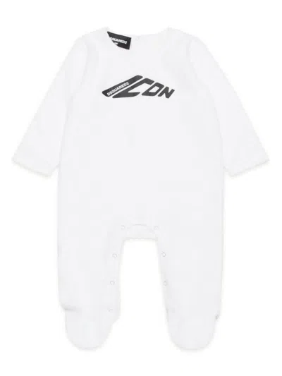 Dsquared2 Babies' Icon-print Cotton Pajama In White