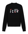 Dsquared2 Icon-print Cotton Sweatshirt In Black