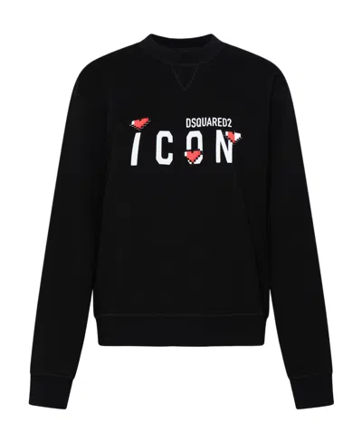 DSQUARED2 ICON-PRINT COTTON SWEATSHIRT