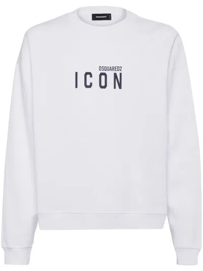 DSQUARED2 ICON-PRINT COTTON SWEATSHIRT