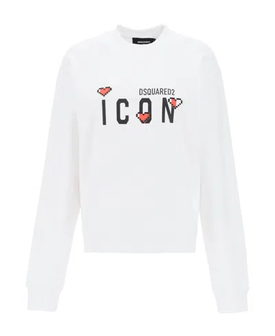 DSQUARED2 DSQUARED2 LOGO PRINTED CREWNECK SWEATSHIRT