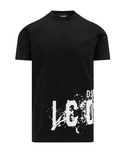 Dsquared2 Icon-print Cotton T-shirt In Black