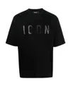 Dsquared2 Black Regular Fit T-shirt With Icon Logo In Black