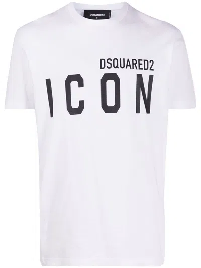 Dsquared2 Icon-print Crew-neck T-shirt In White