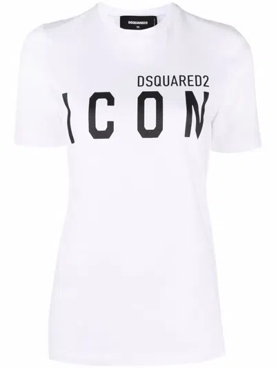 DSQUARED2 ICON-PRINT CREW-NECK T-SHIRT