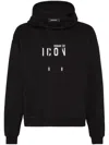 Dsquared2 Icon-print Drawstring Hoodie In Black