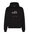 Dsquared2 Icon-print Drawstring Hoodie In Black