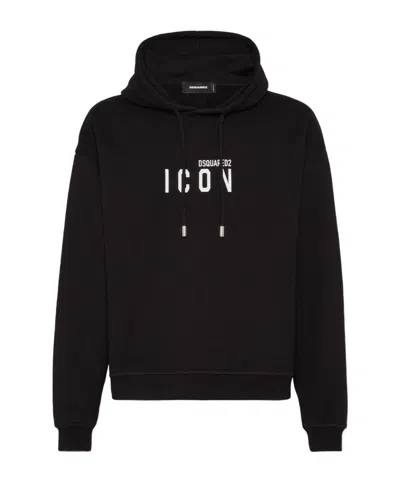 DSQUARED2 DSQUARED2 ICON LOGO PRINTED DRAWSTRING HOODIE