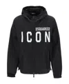 Dsquared2 Icon-print Hooded Jacket In Black