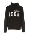 Dsquared2 Icon Logo Black Sweatshirt With Classic Hood In Black