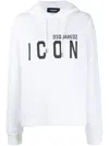 Dsquared2 Icon-print Hooded Sweatshirt In White