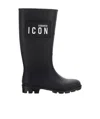 Dsquared2 Icon-print Knee-high Boots In Black