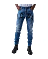 Dsquared2 Icon-print Slim-cut Jeans In Blue