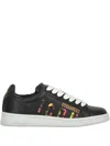 Dsquared2 Leather Low-top Sneakers In Black