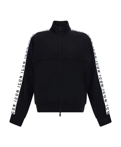 DSQUARED2 DSQUARED2 LOGO PRINTED ZIP-UP SWEATSHIRT