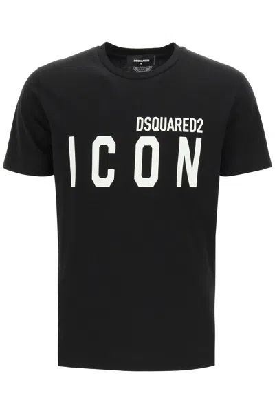 Dsquared2 Icon Print T-shirt In Black