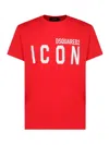 Dsquared2 Icon-printed Crewneck Short-sleeved T-shirt In Red Cotton In Red