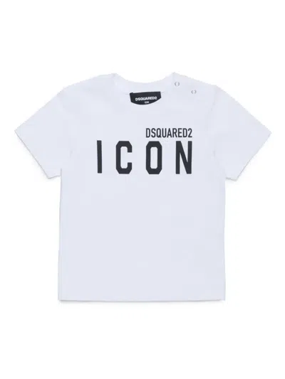 Dsquared2 Babies' Icon Logo-print T-shirt In White