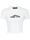 Dsquared2 Signature Icon Cropped T-shirt In White