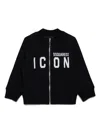 Dsquared2 Icon-print Zip-up Sweatshirt In Black