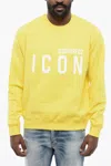 Dsquared2 Icon Printed Crewneck Sweatshirt In Yellow