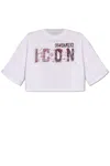 DSQUARED2 DSQUARED2 ICON PRINTED CROPPED TOP