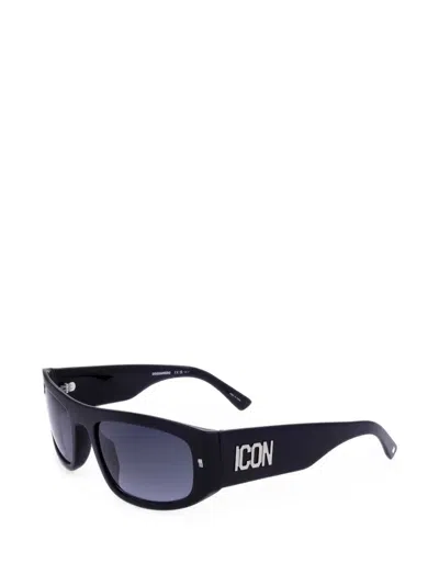 Dsquared2 Icon Rectangle-frame Sunglasses In Black