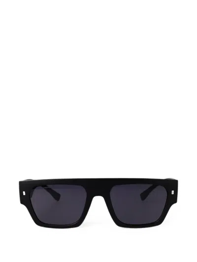 Dsquared2 Icon Rectangle-frame Sunglasses In Black