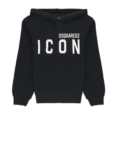 Dsquared2 Kids' Icon Relax Hoodie In Black