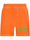 Dsquared2 Icon Logo-print Track Shorts In Orange