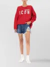 Dsquared2 "icon" Ribbed Crew Neck Sweatshirt