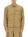 Dsquared2 Cropped Long Sleeve Shirt With Button-down Collar In Nude