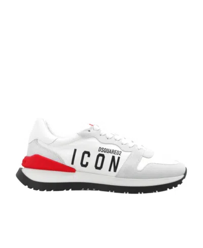 Dsquared2 Icon Running Panelled Sneakers In White