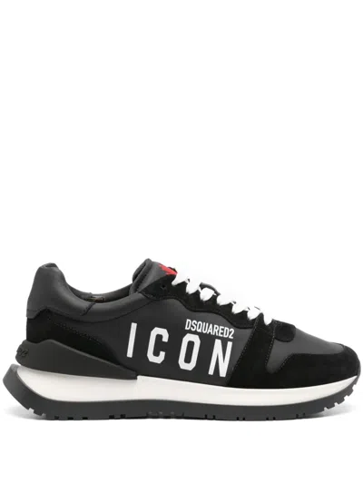 Dsquared2 Icon Running Sneakers In Black