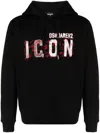Dsquared2 Dsquared "icon" Scribble Cool Fit Sweatshirt In Black