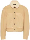 Dsquared2 Shearling Drawstring Jacket In Neutrals