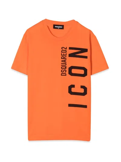 Dsquared2 Kids' Icon Shirt In Orange