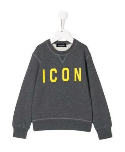 Dsquared2 Icon Slogan Sweatshirt In Black
