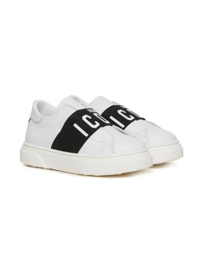Dsquared2 Babies' Icon Sneakers In 白色