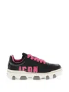 Dsquared2 Black Leather Low-top Sneakers In Black