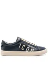 Dsquared2 Logo Printed Cassetta Sneakers In Blue