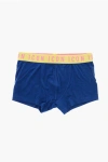 Dsquared2 Icon Solid Color Boxer With Contrasting Elastic Band In Blue